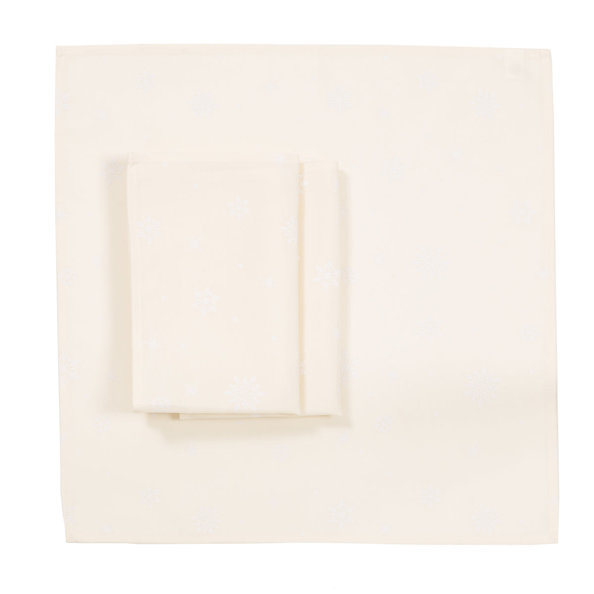 Xia Home Fashions Snowflake Print Tablecloth 60x84 Cream