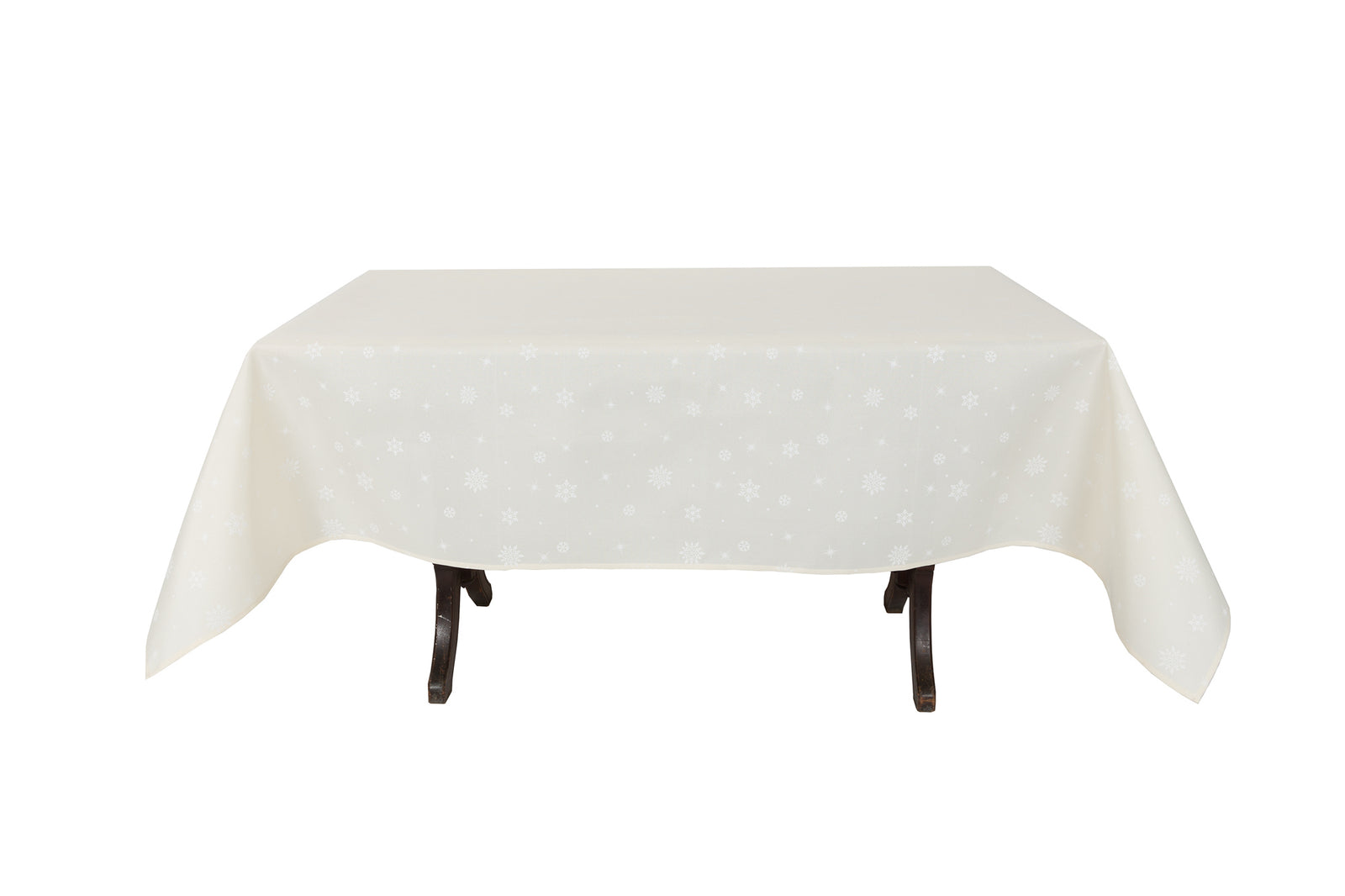 Xia Home Fashions Snowflake Print Tablecloth 70x108 Cream