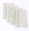 XD19203- Cute Leaves Crewel Embroidered Napkins 20 by 20-Inch, Pine Green, Set of 4