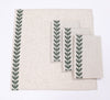 XD19203- Cute Leaves Crewel Embroidered Napkins 20 by 20-Inch, Pine Green, Set of 4