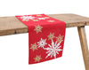 XD19802-Magical Snowflakes Crewel Embroidered Christmas Table Runner