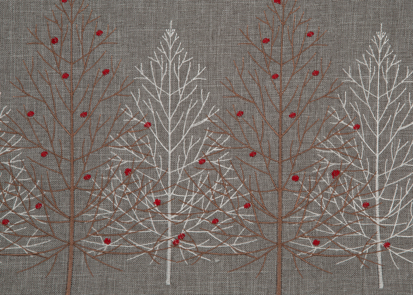 XD19803 Festive Trees Christmas Pillow 12x20 Off White