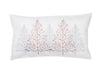 Festive Trees Embroidered Christmas Pillow, 12"x20"