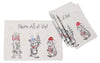 XD19813-Animal's Fun Holiday Party Embroidered Placemats 14 by 20-Inch, Set of 4