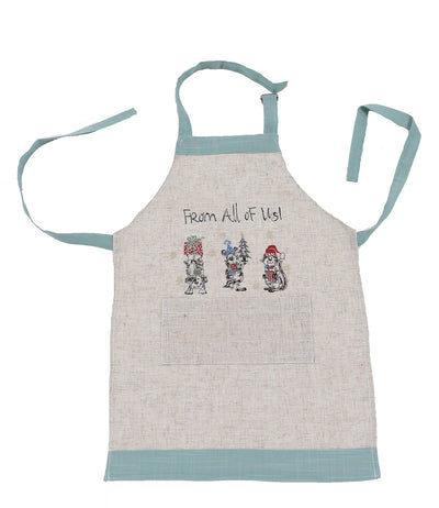 XD19813-Animal's Fun Holiday Party Embroidered Apron Adults Size 30 by 26-Inch