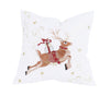 XD19820-Reindeer With Gifts Embroidered Christmas Pillow 14 by 14-Inch