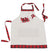 XD19881-Applique Tartan Santa Sleigh With Reindeers Christmas Apron Adults Size 30 by 26-Inch