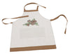 XD19882-Winter Pine Cones & Branches Crewel Embroidered Apron Adults Size 30 by 26-Inch