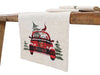 XD19884-Santa Claus Riding On Car Christmas Table Runner 16 by 36-Inch