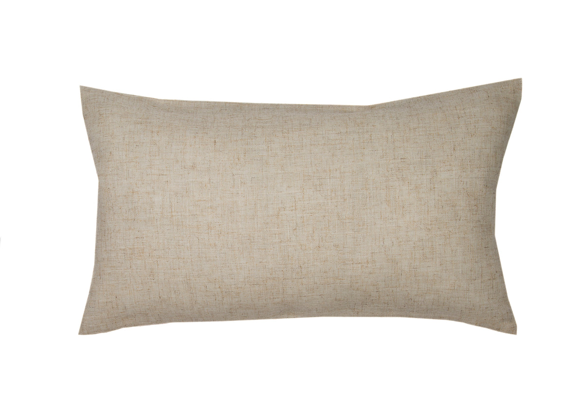 XD21019P1220 Believe Embroidered Christmas Pillow 12x20 Polyester Linen Blend