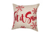 Let It Snow Embroidered Christmas Pillow, 14"x14"