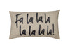 Fa LaLaLaLa Embroidered Pillow, 12"x20"