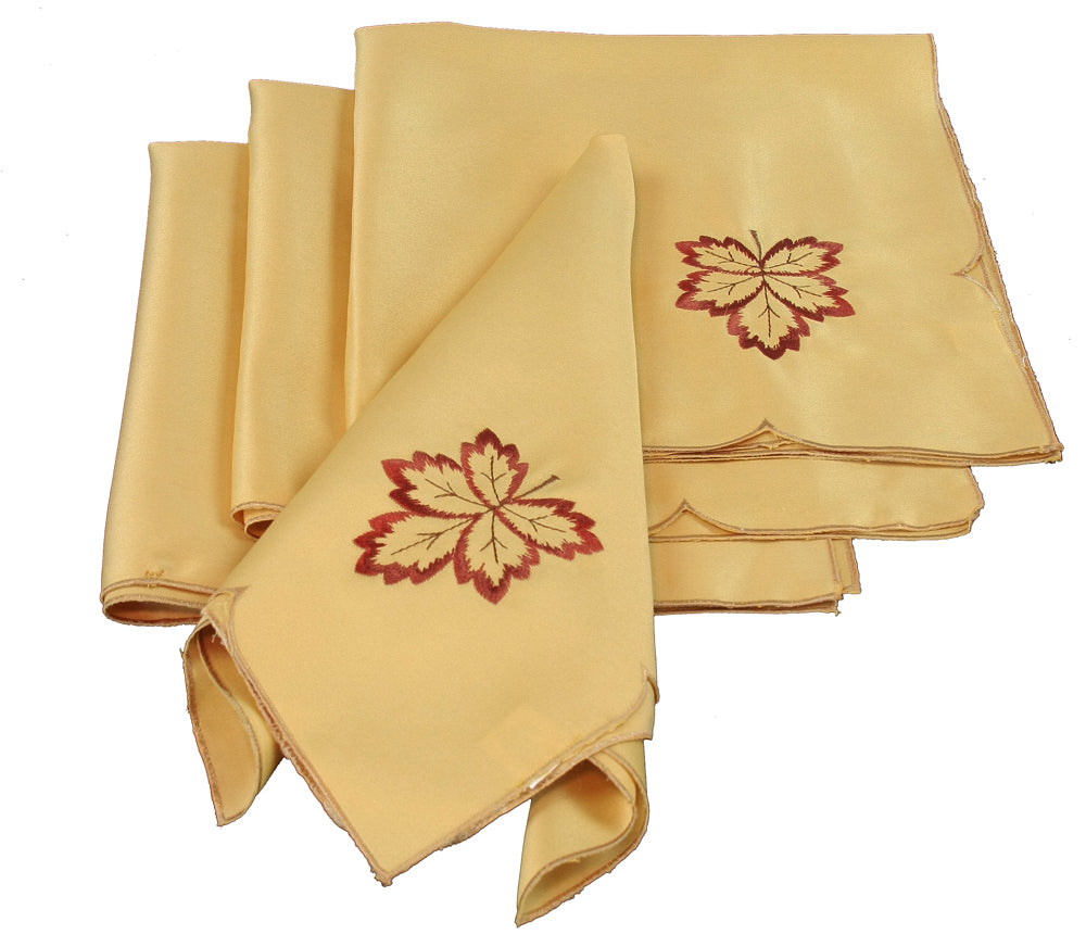 XD75018 Bountiful Leaf Napkins Set of 4 21x21