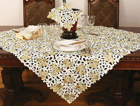 Festive Poinsettia Doilies