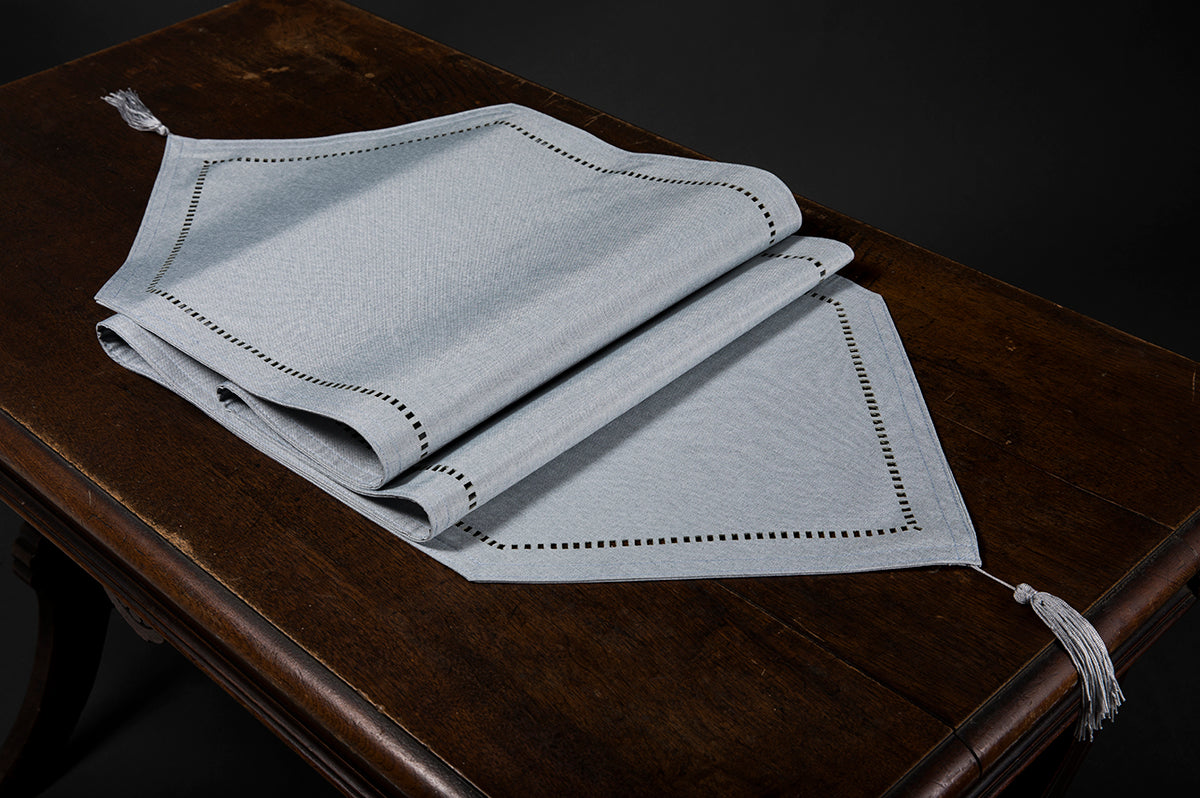 XD915918-Melrose Poliviscose Table Runner Hemstitch Solid 16x72 Gold