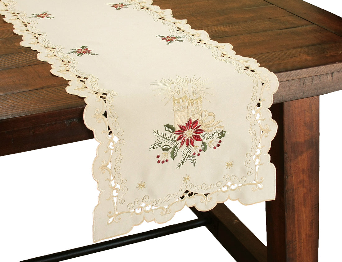 XD99911 Golden Glow Table Runner 16x36 Gold Poliviscose