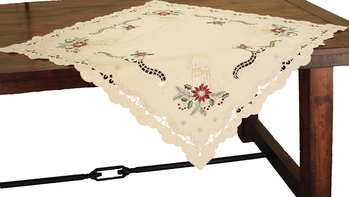 XD99911 Golden Glow Table Topper 36x36 Gold Poliviscose